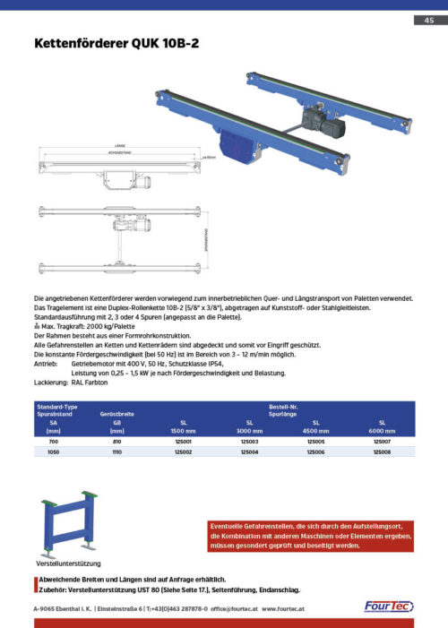 Kettenförderer QUK 10B-2
