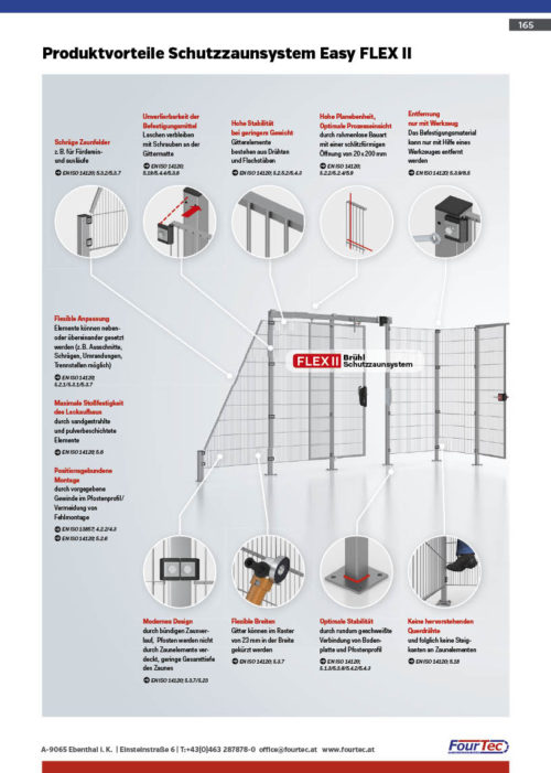Produktvorteile Schutzzaunsystem Easy FLEX II